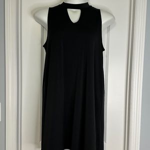 Maurices XL Black Keyhole Neck Cutout A-Line Dress, Sheath, 14, 16, Extra Large